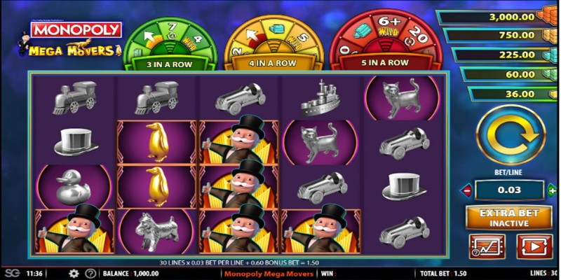 Slot Monopoly Mega Movers